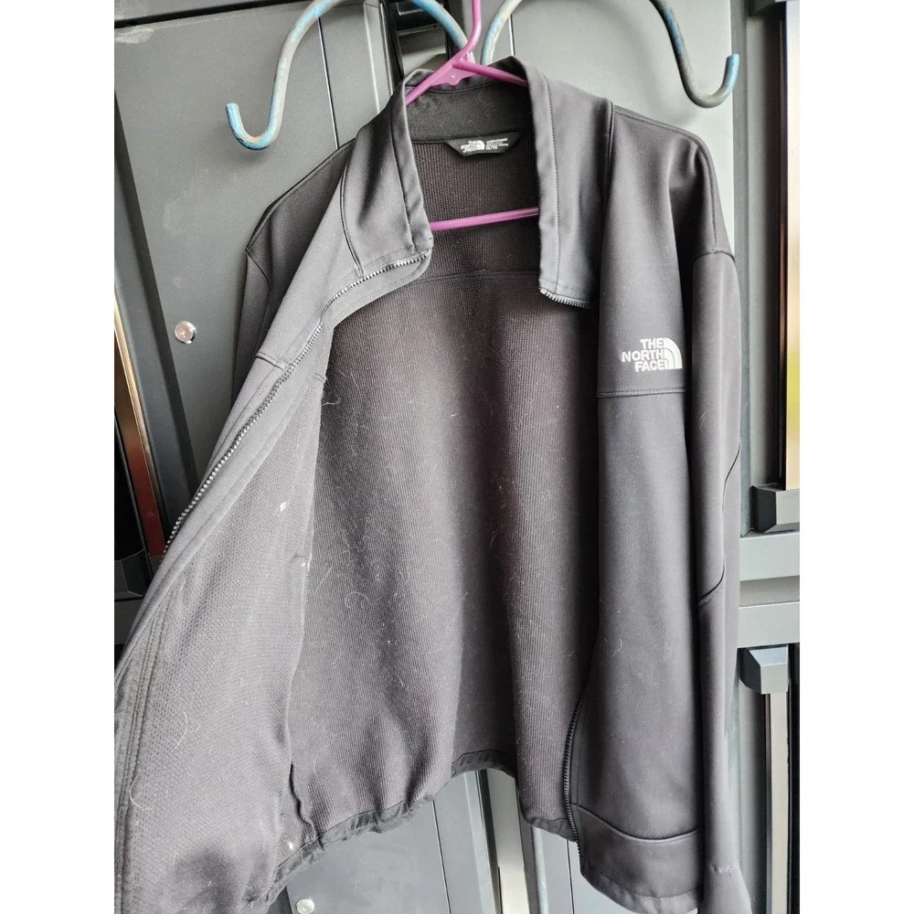 The North Face Men's Black Full Zip Jacket XL Pockets Stand-Up Collar